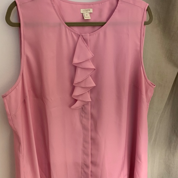 J. Crew Factory Tops - J.Crew Pink Ruffle Top